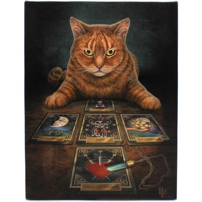 9.8&quot; Lisa Parker Canvas Print - The Reader Cat, SKU PG-14289, UPC 700317299646