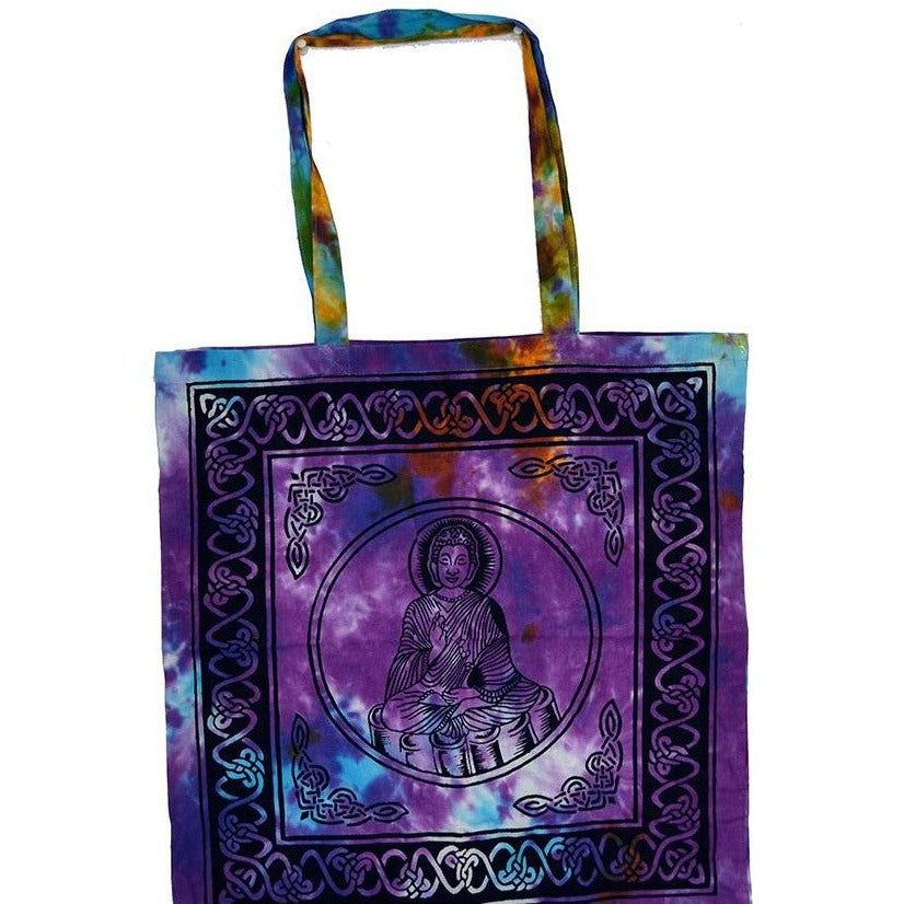 18&quot; x 18&quot; Buddha Tie Dye Tote Bag, SKU Z026-SC74-BU, UPC 700317380429