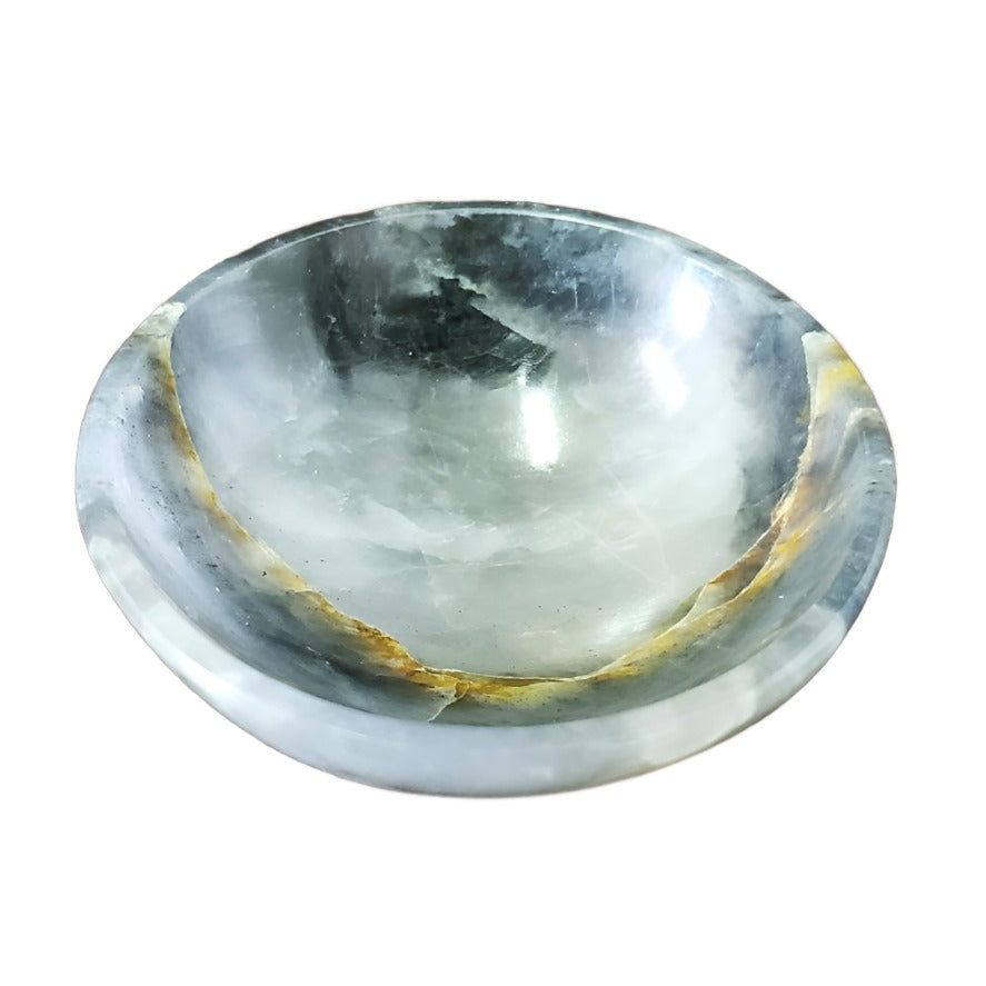 2&quot; Grey Agate Gemstone Bowl, SKU Bowl-2Grey, UPC