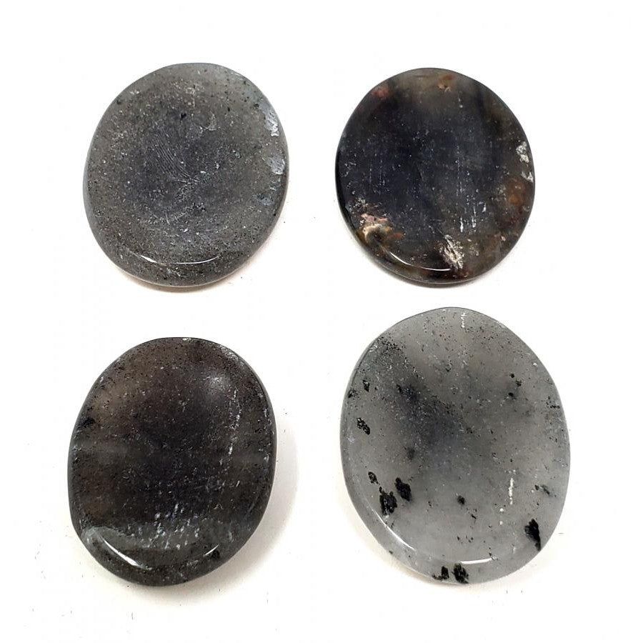 Worry Stone - Grey Aventurine, SKU U00-13-WOST-13-1, UPC 700317382171