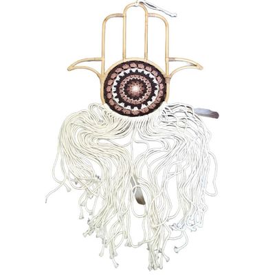 46&quot; Dream Catcher - Hamsa Hand Crochet, SKU S03-DC87, UPC 700317375319