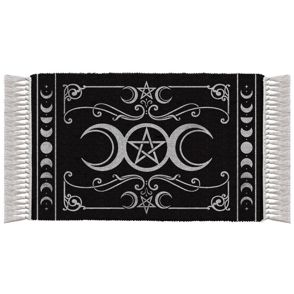 38&quot; x 20&quot; Triple Moon Pentacle Cotton Rug, SKU AL-RUG2, UPC 700317385059