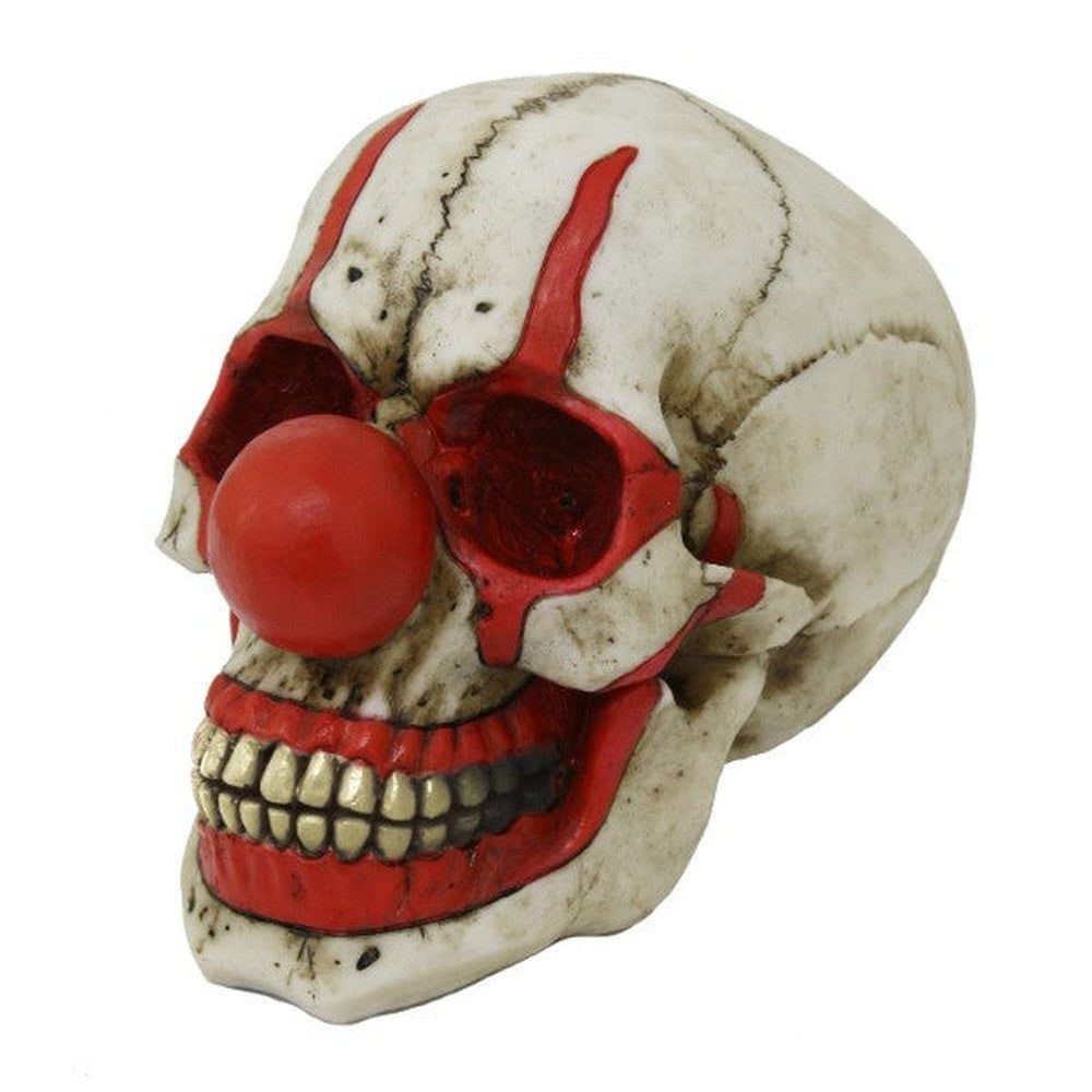 6.75&quot; Clown Skull Statue, SKU PG-13007, UPC 700317392569