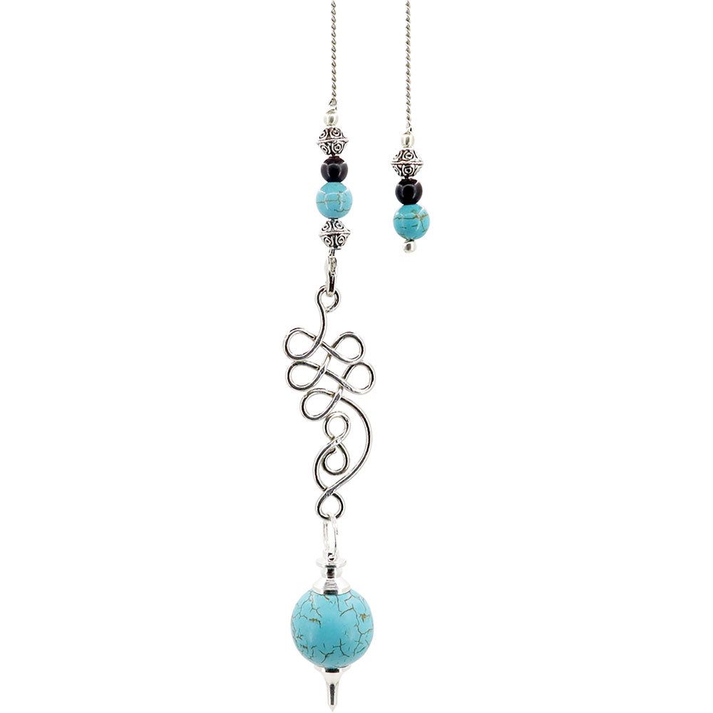 Sephoroton Pendulum - Turquoise with Double Infinity Symbol, SKU KH-61413, UPC 700317312154