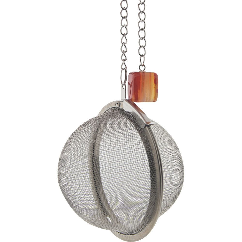 2&quot; Stainless Steel Tea Infuser Ball - Carnelian, SKU KH-06001, UPC 700317353096