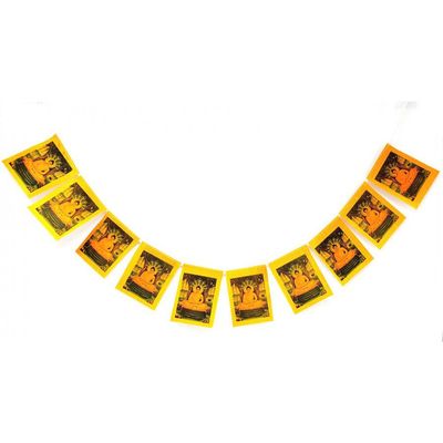 3.5&quot; Buddha Tibetan Prayer Flag - 10 Flags / Roll, SKU G02-124-TPF-Buddha, UPC 700317314509