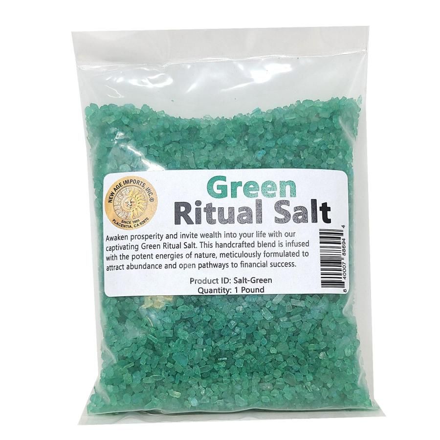 1 lb Ritual Salt - Green, SKU M04-Salt-Green, UPC 700317371458