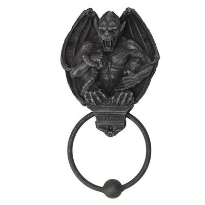 8.6&quot; Gargoyle Door Knocker, SKU PG-15371, UPC 700317300953