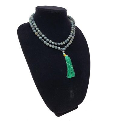 Mala Necklace or Prayer Beads - Kambaba Jasper (108 Beads), SKU QQ00-GJM-12, UPC 700317371212