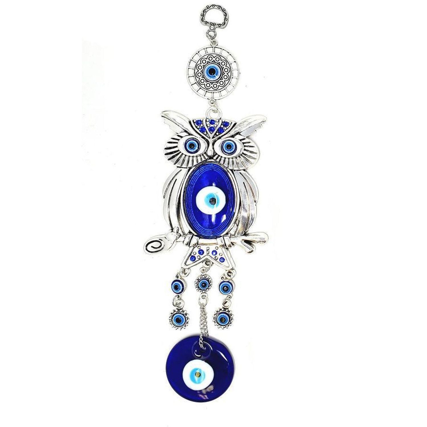 11&quot; Evil Eye Talisman - Night Owl with Evil Eye, SKU QQ068-TKE-20, UPC 700317384670