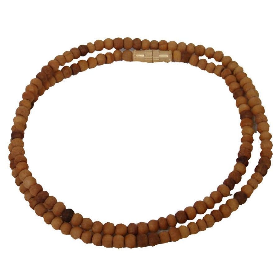 3 mm Sandalwood Prayer Mala/Necklace (Copy), SKU QQ144-77-3, UPC 700317385349