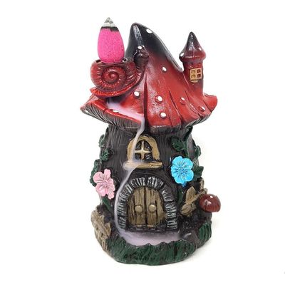 6&quot; Cottage Mushroom Backflow Cone Incense Burner, SKU B03-BFL-56, UPC 700317382072