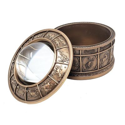 3.5&quot; Zodiac Eye Box Poly Resin Box, SKU 77874A1, UPC 700317382751