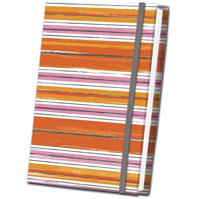 Orange Striped Fabric Journal (Hardcover) by Editors of Thunder Bay Press, SKU BB-244, UPC 70031741…