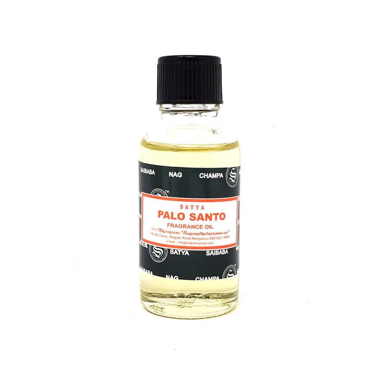 30 ml Satya Fragrance Oil - Palo Santo, SKU SPSOIL30, UPC 700317303114