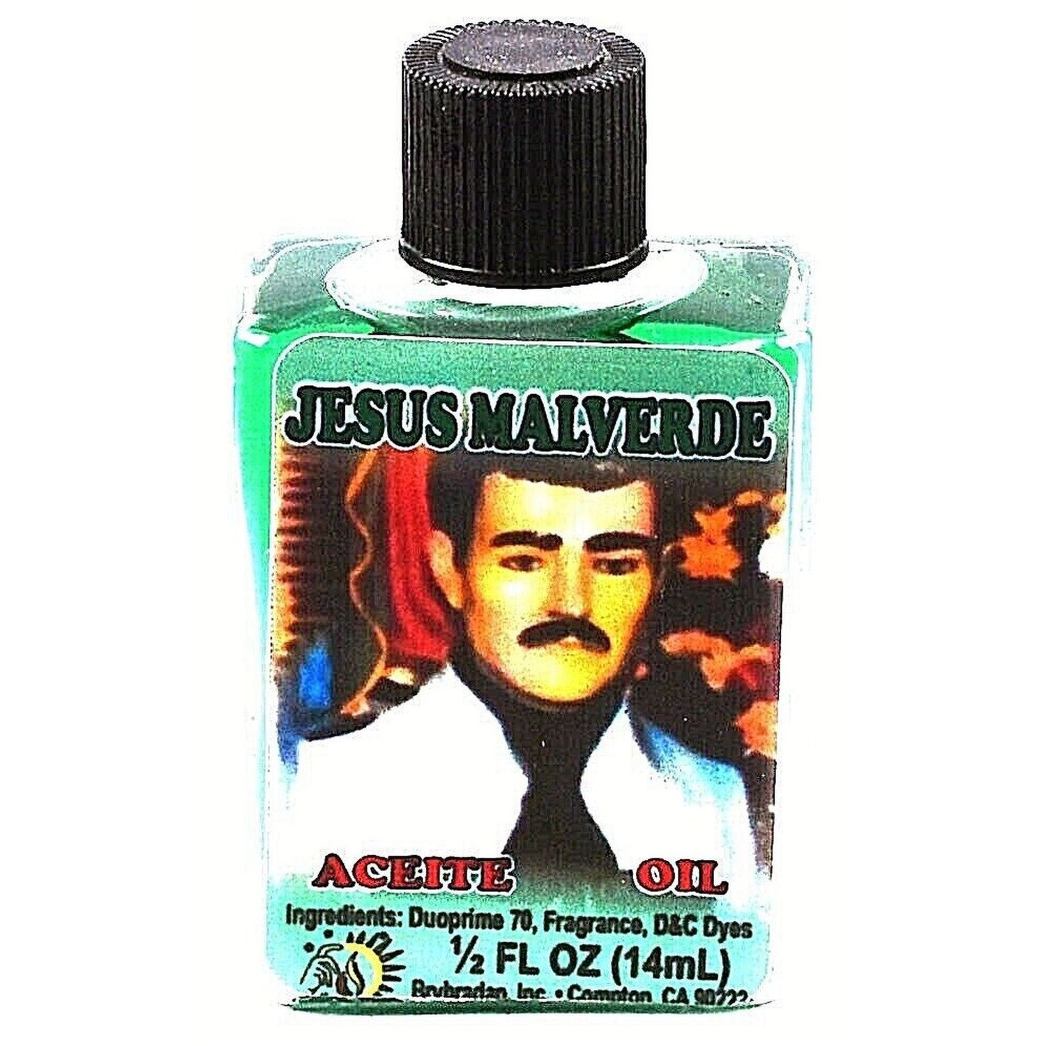 1/2 oz Brybradan Spiritual Oil - Jesus Malverde, SKU RM-287608, UPC 700317362524