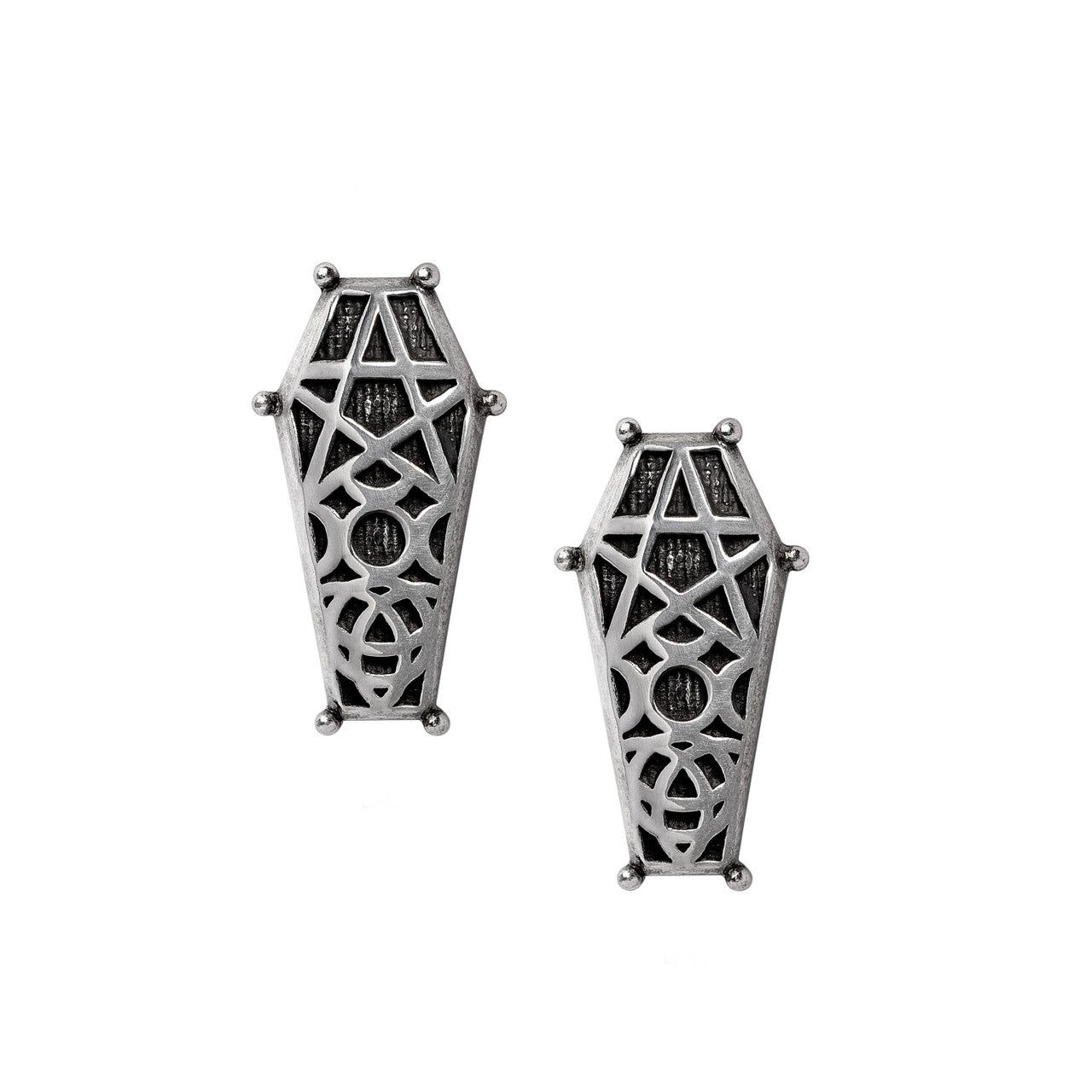 Hex Coffin Stud Earrings, SKU AL-E480, UPC 700317393627