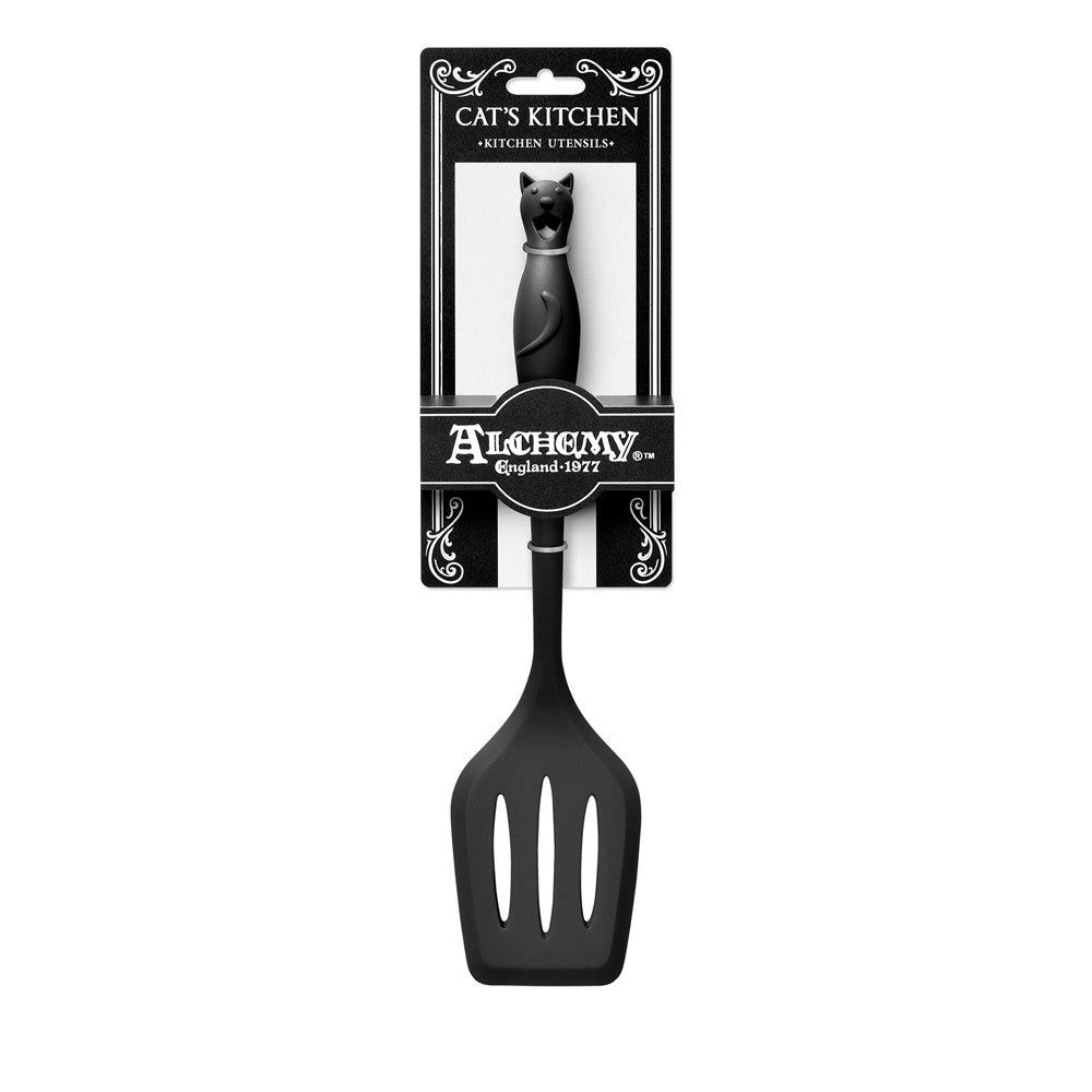 Black Cat Kitchen Utensils - Slotted Spatula, SKU AL-KU1, UPC 700317354086