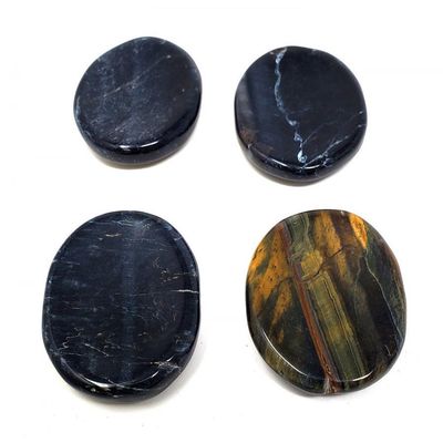 Worry Stone - Blue Tiger&#39;s Eye, SKU U00-08-WOST-08-1, UPC 700317382331
