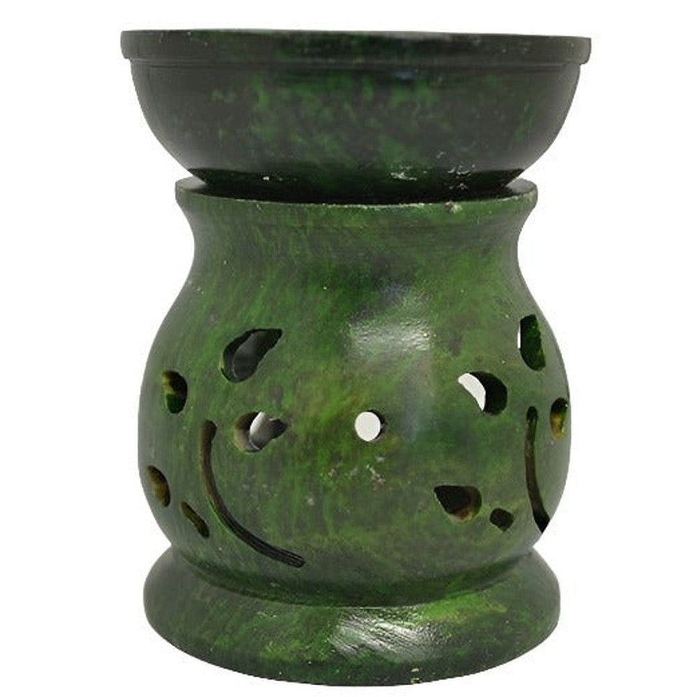 3&quot; Green Soapstone Aroma Lamp, SKU F01-STSG, UPC 700317384540