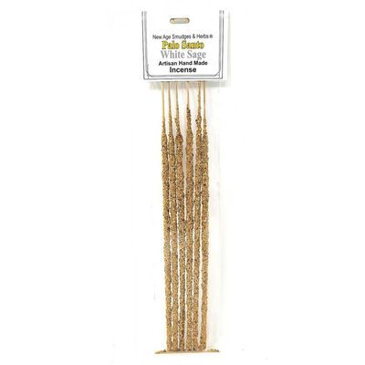 Artisan Handmade Resin &amp; Herb Incense Sticks - Palo Santo &amp; White Sage (6 Pack), SKU RI11, UPC 7003…