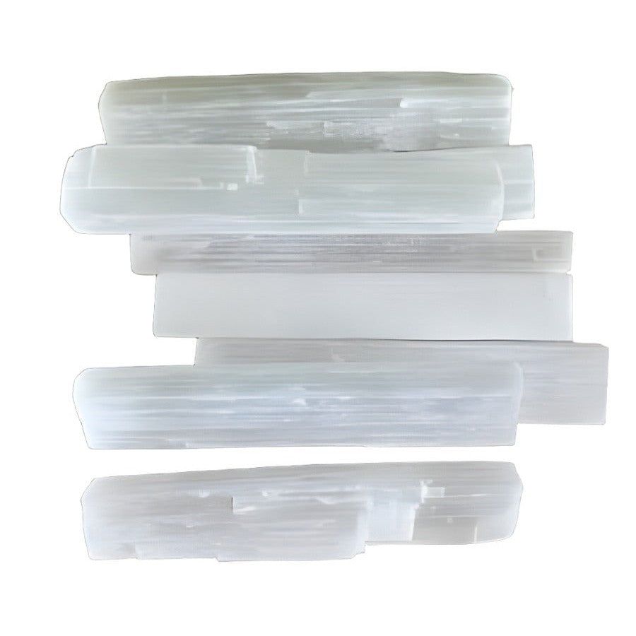 3.5&quot; Rough Selenite - Sticks (1 lbs), SKU B00-SEL-Stick-10, UPC 700317383017
