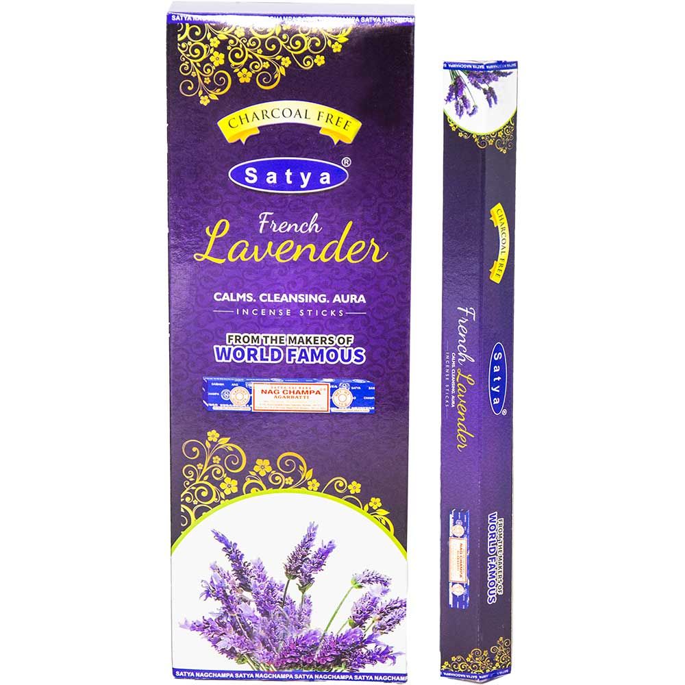 French Lavender Satya Hexagonal Incense Sticks 20 gram, SKU KH-73133-D6, UPC 700317389750