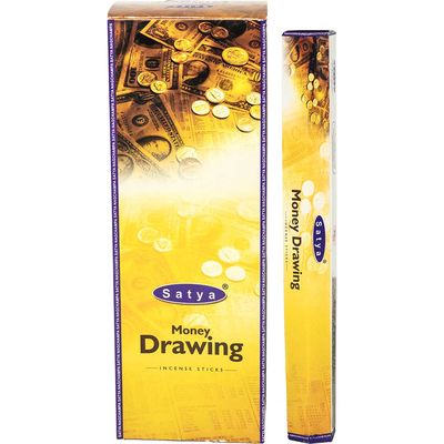 Money Drawing Satya Hexagonal Incense Sticks 20 gram, SKU KH-73134-D6, UPC 700317389743