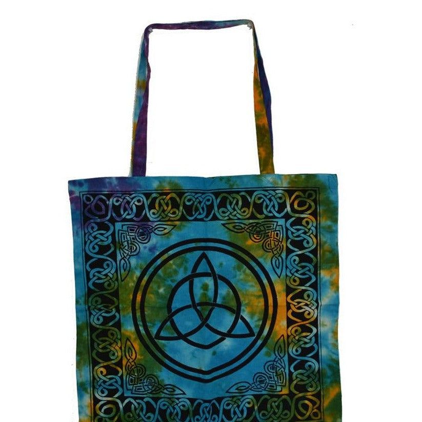 18&quot; x 18&quot; Triquetra Tie Dye Tote Bag, SKU Z005-SC74-TTD, UPC 700317380481