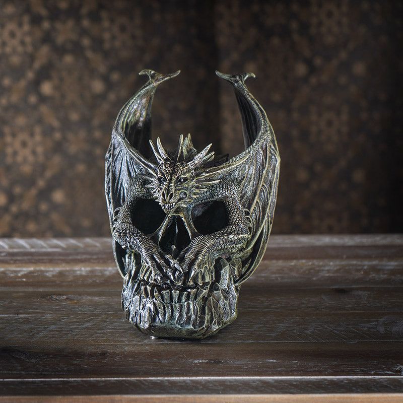 Draco Dragon Skull Statue, SKU PG-15478, UPC 700317306375