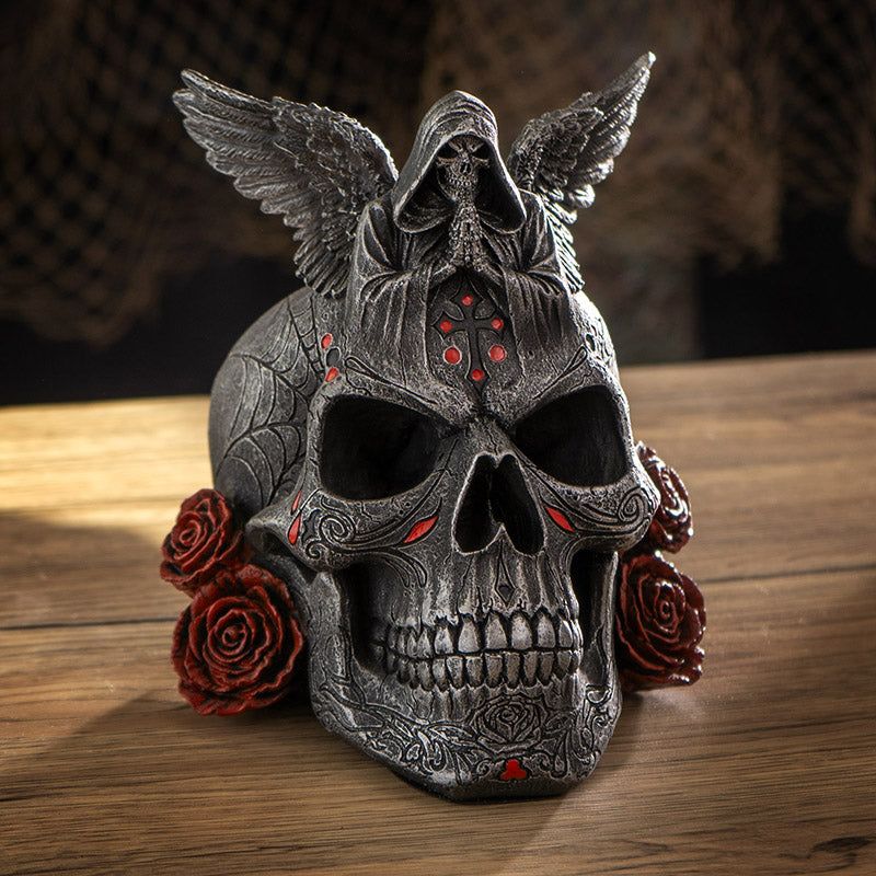 6.5&quot; The Dead Angel Skull Statue, SKU PG-15794, UPC 700317369820