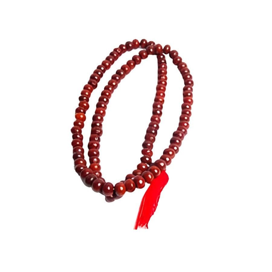 8 mm Red Sandalwood Prayer Mala, SKU QQ118-RS8, UPC 700317385301