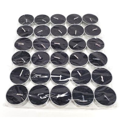 Tealight Candles - Unscented Black (Pack of 30), SKU T02-06-TL-30-Black, UPC 700317385196