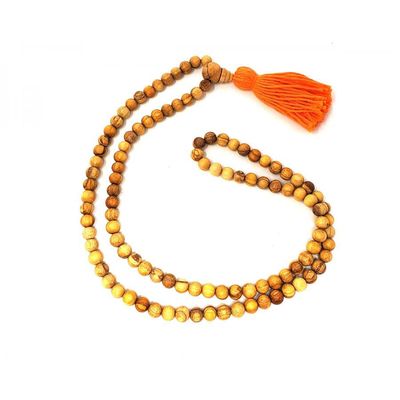 8-9 mm Palo Santo Prayer Mala (108 Beads), SKU K04-34-PS-JAPML, UPC 700317372684