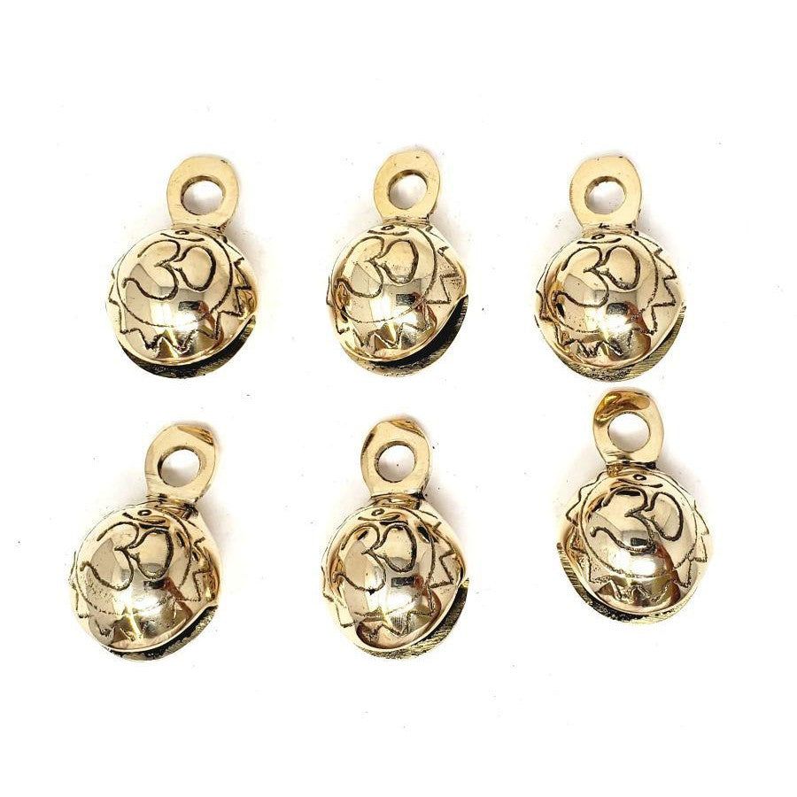 2&quot; Om Carved Ghungroo Brass Bell, SKU F08-34-4416-1, UPC 700317387060
