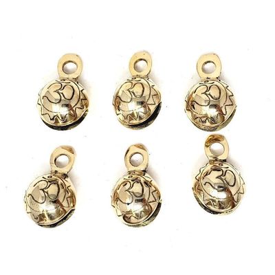 2&quot; Om Carved Ghungroo Brass Bell, SKU F08-34-4416-1, UPC 700317387060