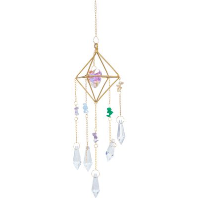 9&quot; Hanging AB Crystal Prism Suncatcher - Multi-Colored Glass Beads &amp; Clear Crystals, SKU KH-63094, …