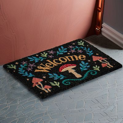 23.5&quot; Welcome Mushroom Doormat, SKU PG-15516, UPC 700317314851