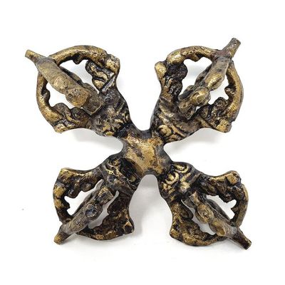 3.5&quot; Tibetan Four Sided Dorji, SKU H04-60-DORJI-4, UPC 700317371106