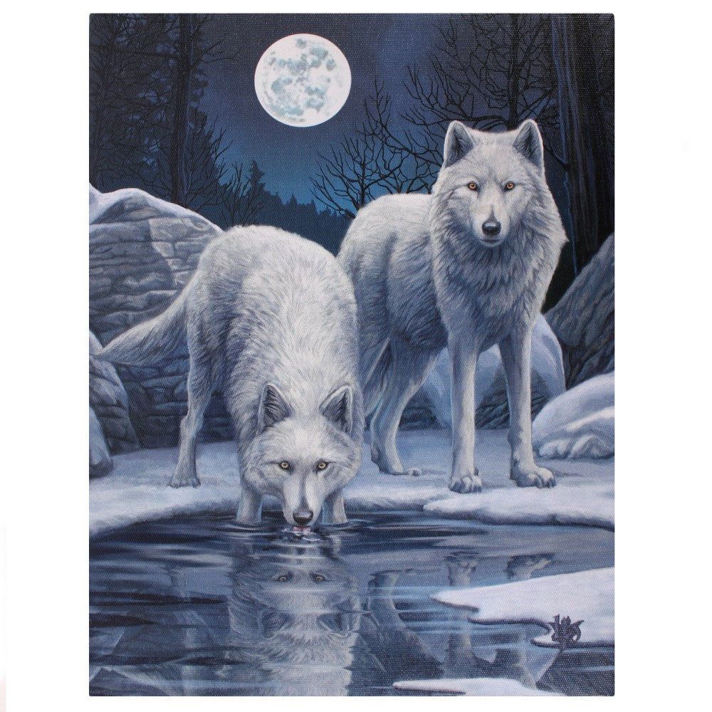 9.8&quot; Lisa Parker Canvas Print - Winter Warrior Wolves, SKU PG-14288, UPC 700317299639