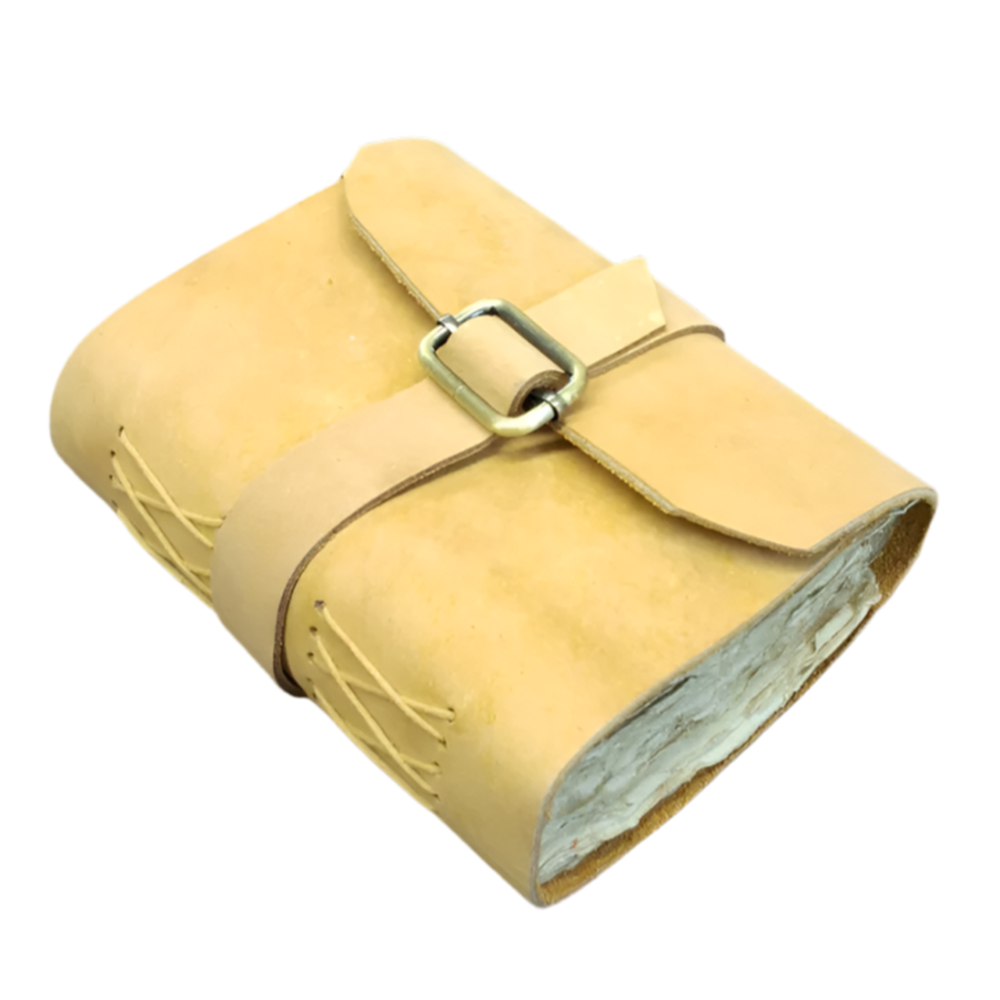 5&quot; x 7&quot; Desert Tan Soft Leather Journal with Latch, SKU JB75-004, UPC 700317418641