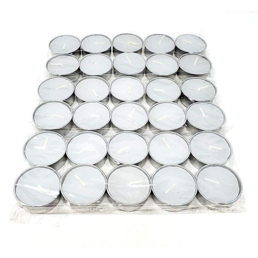 Tealight Candles - Unscented White (Pack of 30), SKU T02-14-TL-30 White, UPC 700317385134
