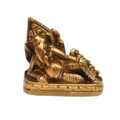 2&quot; Ganesh Solid Brass Statue, SKU G08-037-AG4, UPC 700317384335