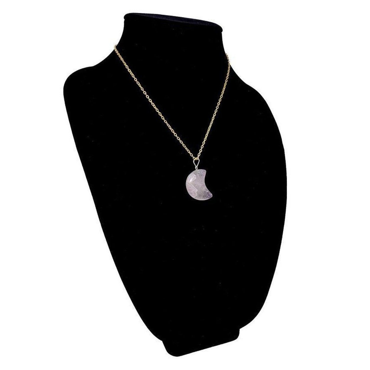 Amethyst Crescent Moon Gemstone Pendant, SKU QQ200-P210, UPC 700317384045
