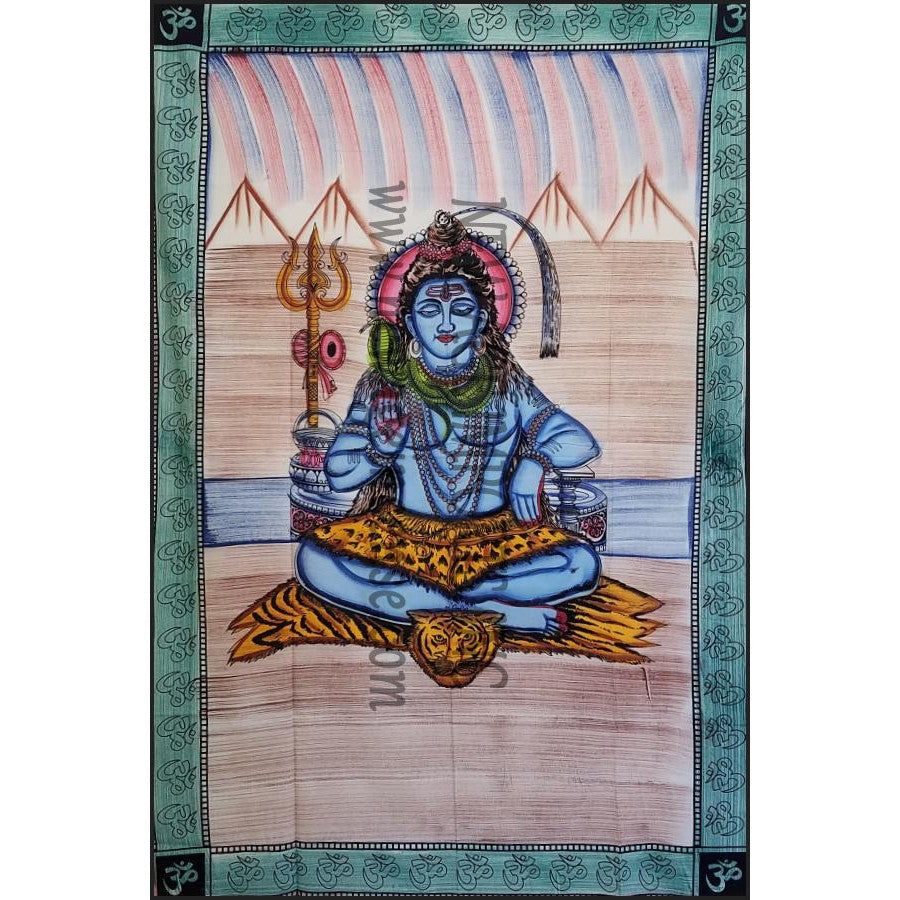 54&quot; x 86&quot; Shiva Multi Color Tapestry, SKU X230-TST-SVA, UPC 700317380207