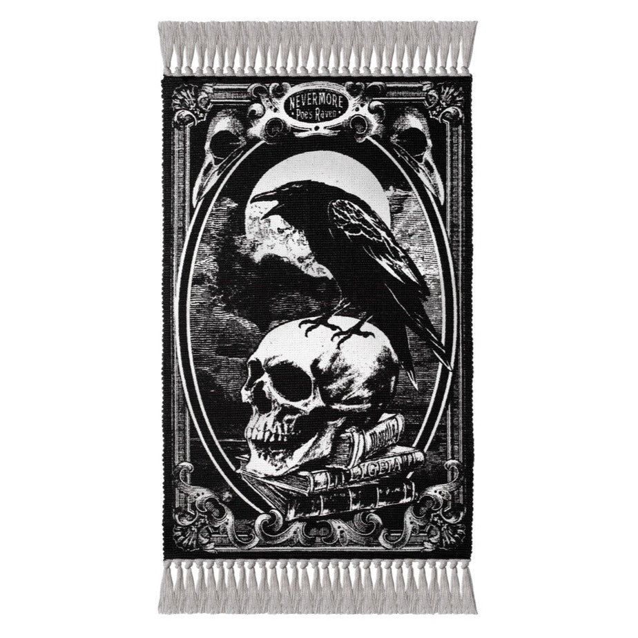 38&quot; x 20&quot; Nevermore Poe&#39;s Raven Cotton Rug, SKU AL-RUG4, UPC 700317385035