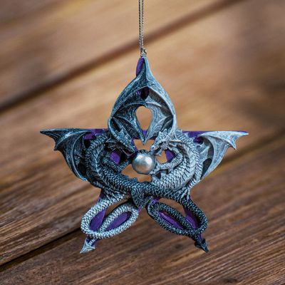 5&quot; Pentagram Dragon Ornament by Anne Stokes, SKU PG-15543, UPC 700317312543