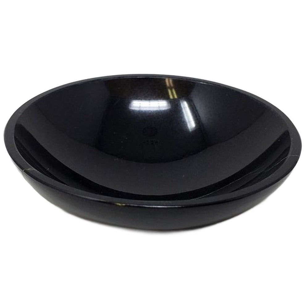 2&quot; Black Agate Gemstone Bowl, SKU Bowl-2Black, UPC 700317307198