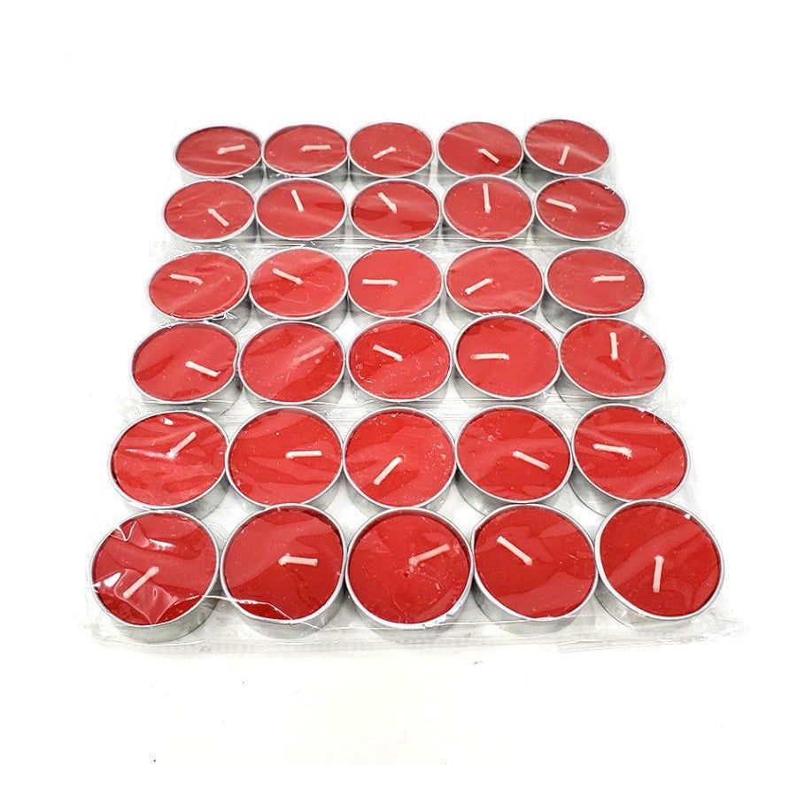 Tealight Candles - Unscented Red (Pack of 30), SKU T02-12-TL-30-Red, UPC 700317385158