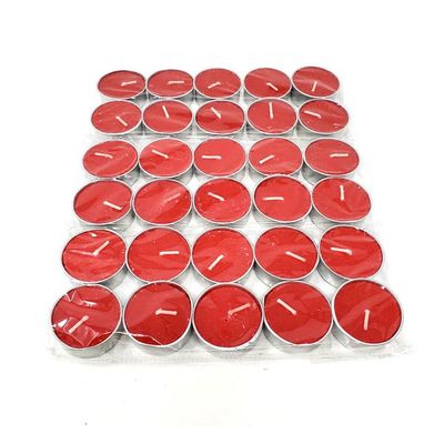 Tealight Candles - Unscented Red (Pack of 30), SKU T02-12-TL-30-Red, UPC 700317385158